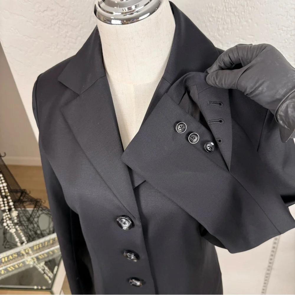 NWOT:Anna Quan Black Sofia 100% Wool Blazer Sz AU 10/‎ US6